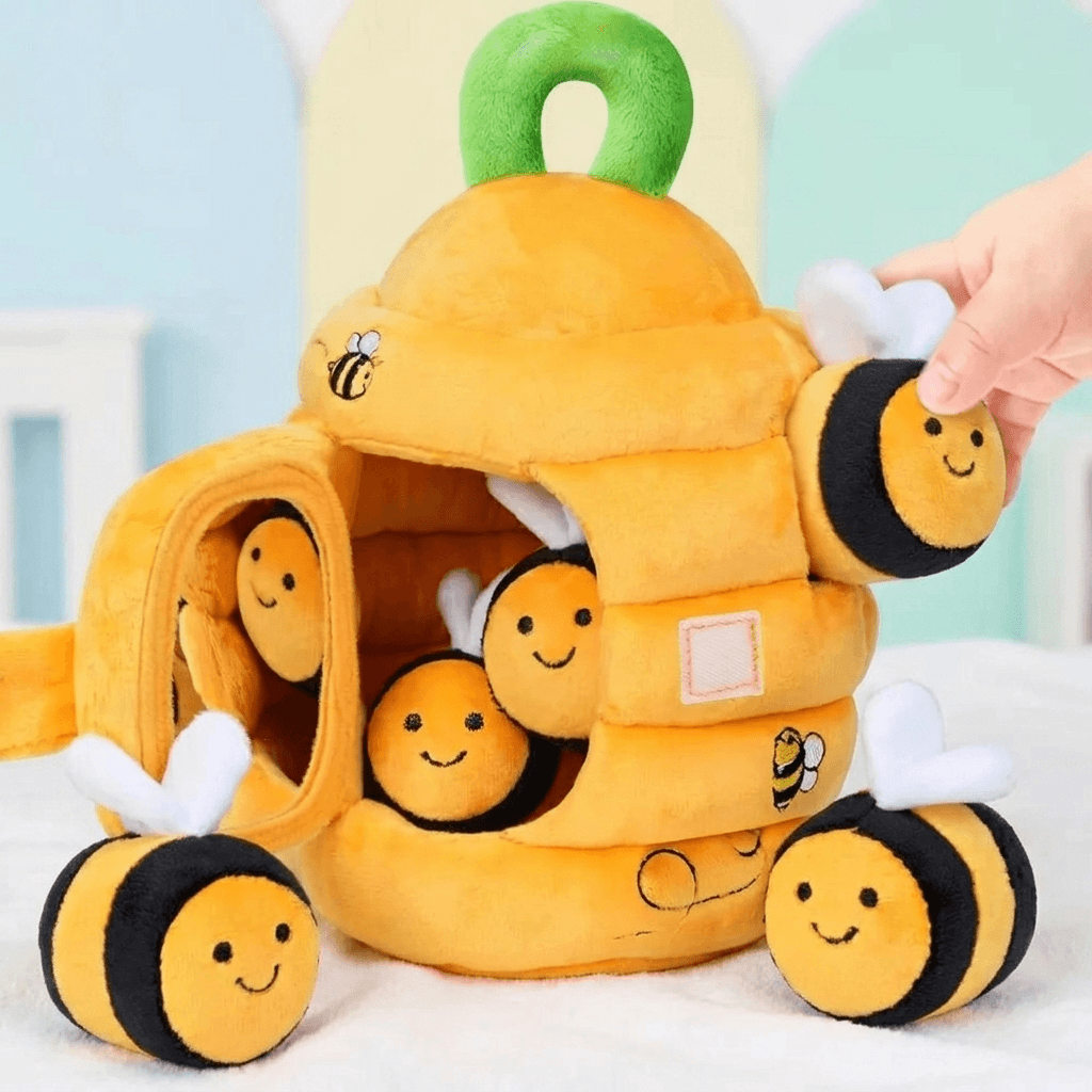 Fluffy Bee Activity Toy for Baby Curiosity and Grasping - main product image