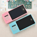 Pencil Case with Calculator and Erasable Board for Study Time