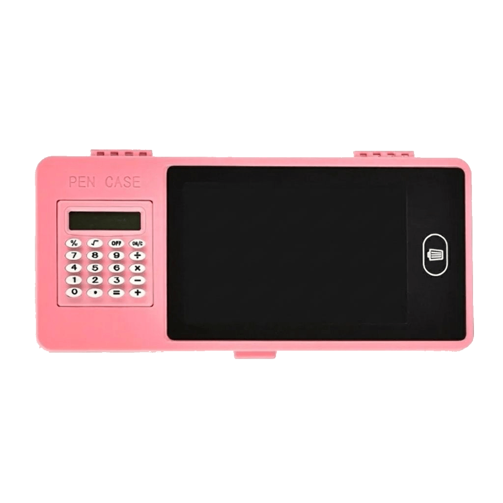 Pencil Case with Calculator and Erasable Board for Study Time