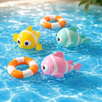 Swinging Clown Fish Toy for Bath Fun