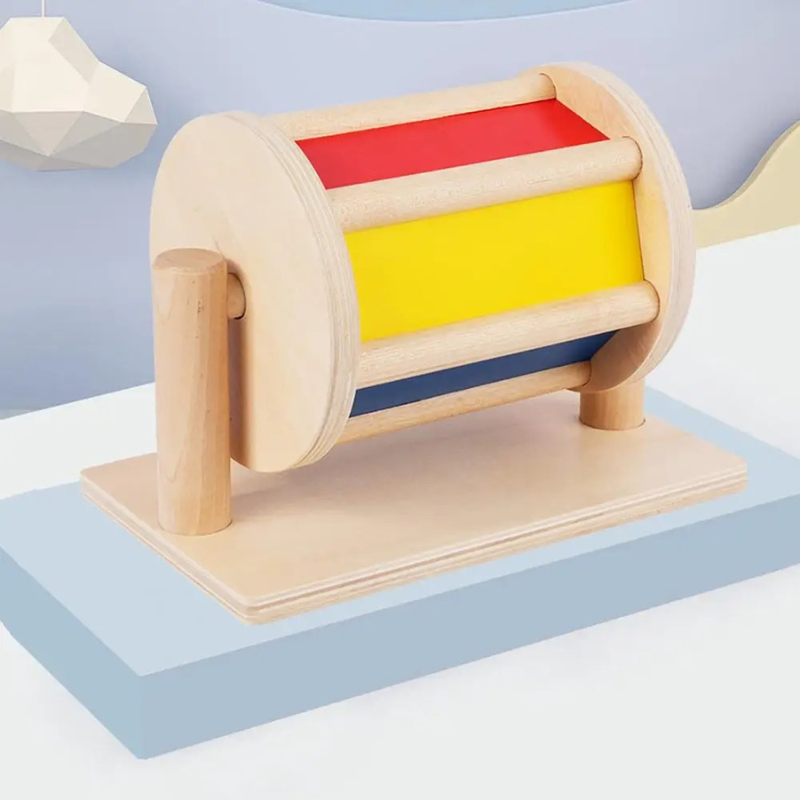 Colorful Spinning Drum Toy for Sensory Play - main product image