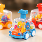 Clear Push Car Toy with Interactive Gears