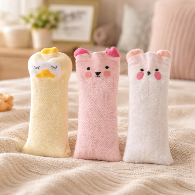 Cartoon Knee High Baby Socks for Everyday Wear