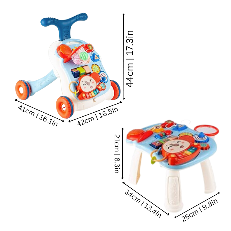 3-in-1 Interactive Baby Walker and Activity Center