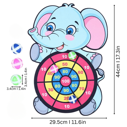 Cartoon Elephant Dart Game for Family Fun