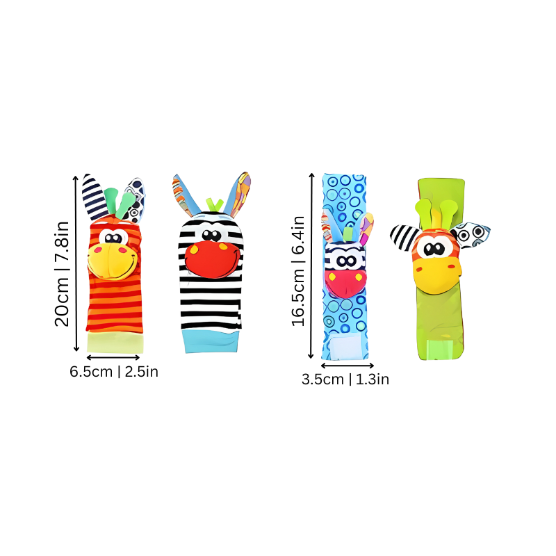 Baby Hand and Foot Rattle Set