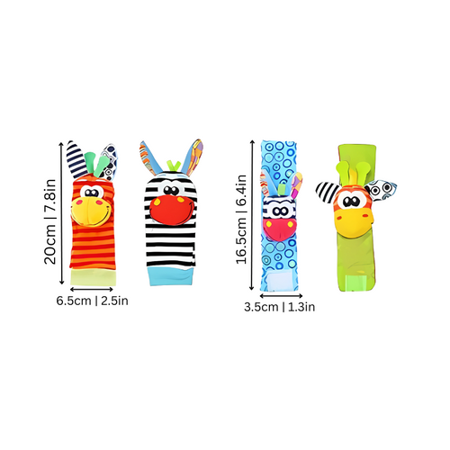 Baby Hand and Foot Rattle Set
