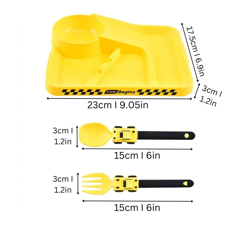 Construction-Themed Cutlery-Kit for Kids