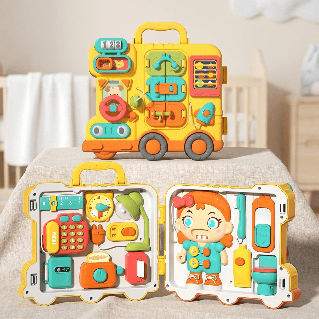 Montessori Busy Board for Fine Motor Skills and Early Learning - main product image