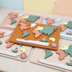 Soft Silicone World Map Puzzle for Early Learning Play