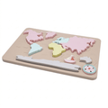 Soft Silicone World Map Puzzle for Early Learning Play - main product image