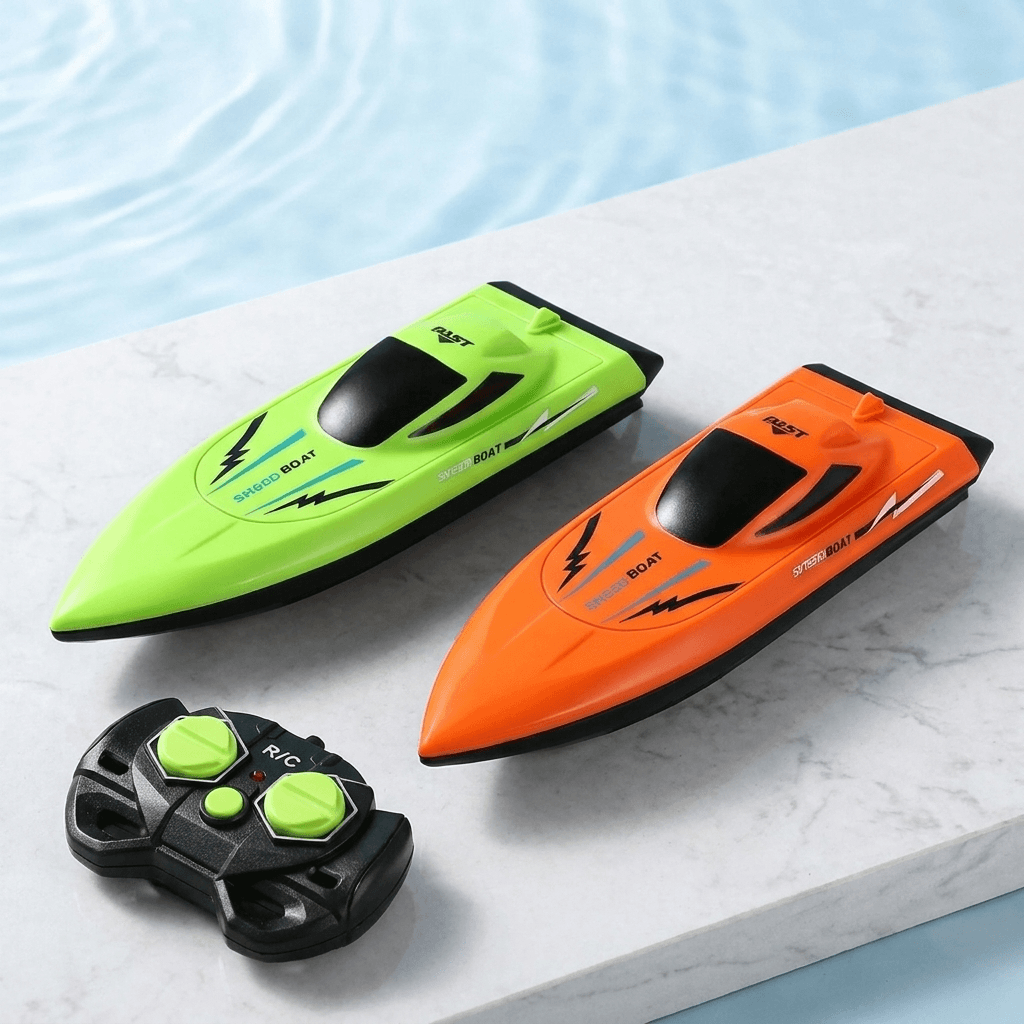 2-Pack RC Speedboats for Pool and Lake Racing