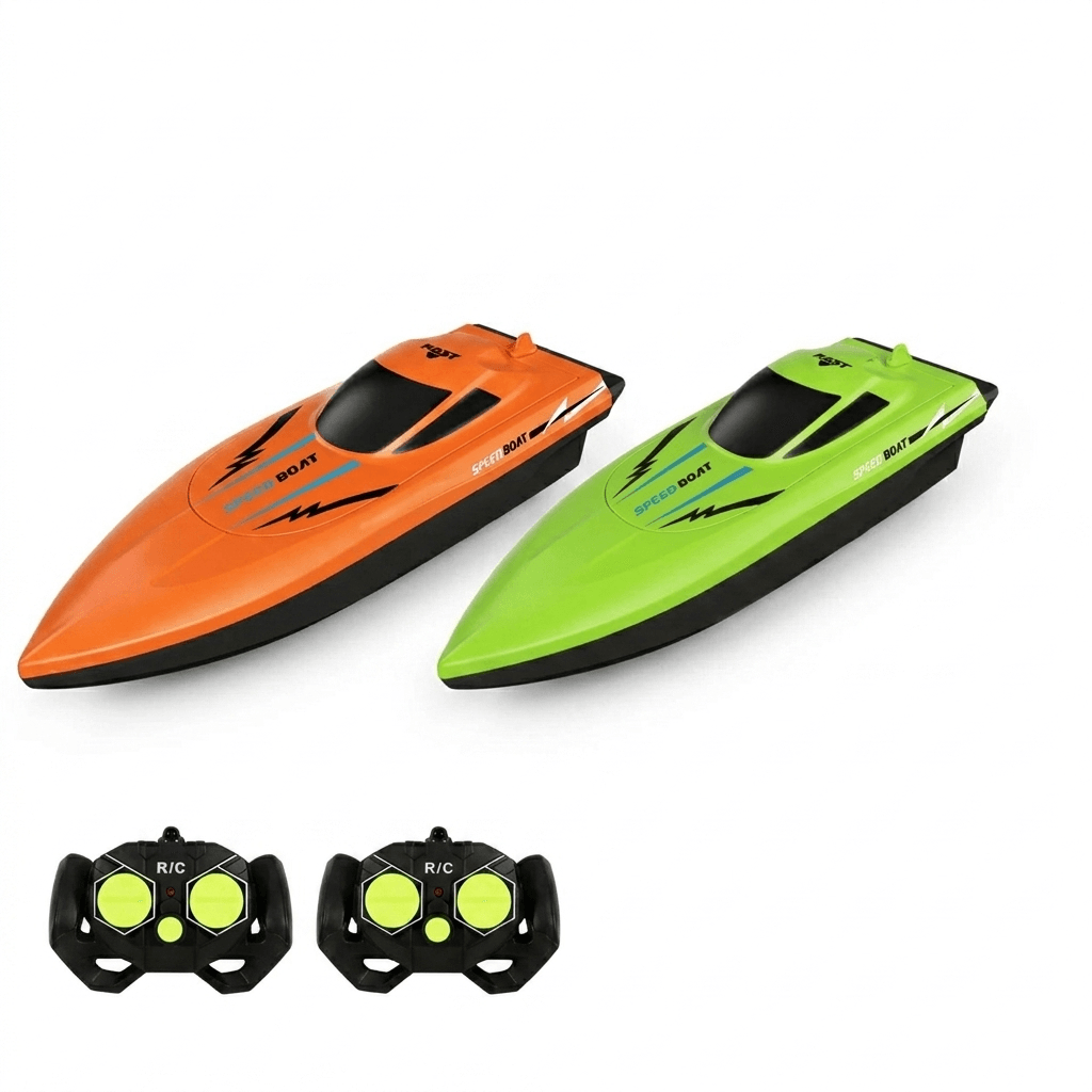 2-Pack RC Speedboats for Pool and Lake Racing
