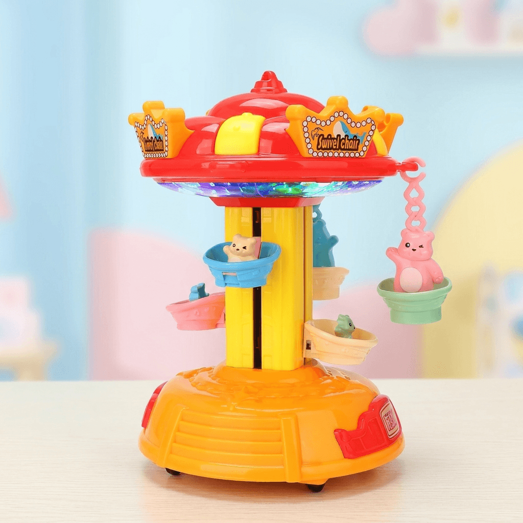 Rotating Carousel Toy with Music, Lights and Cute Animal Seats - main product image