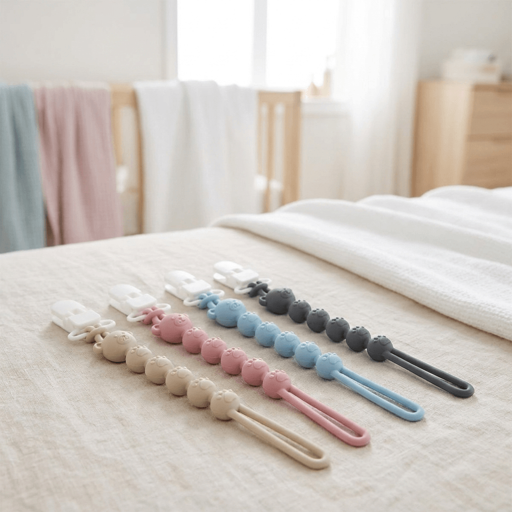 Silicone Pacifier Clip Set