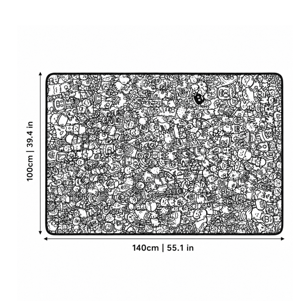 Large Coloring Blanket for Relaxed Playtime and Creative Memories