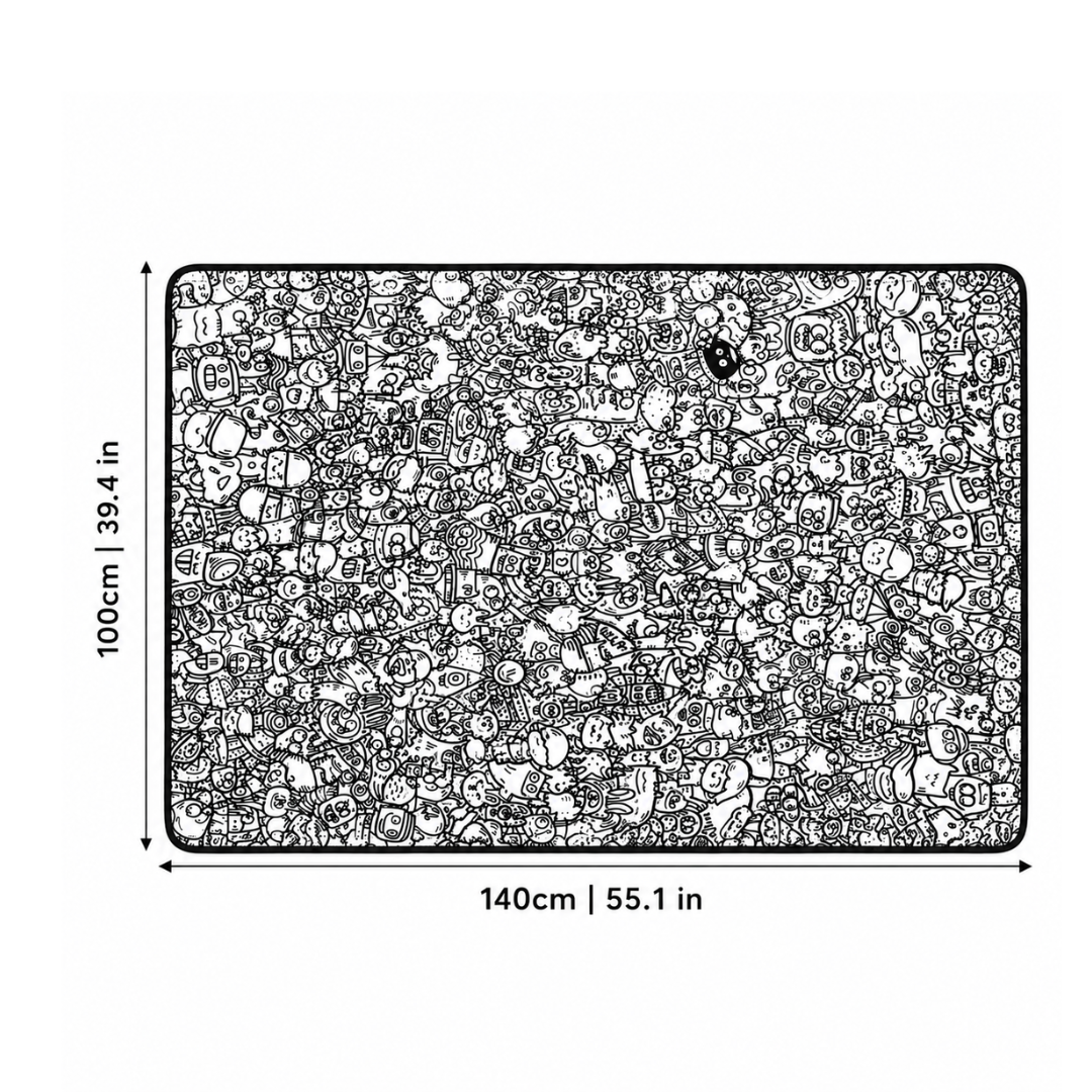 Large Coloring Blanket for Relaxed Playtime and Creative Memories