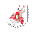 Cute Bunny Motorcycle Toy with Sound, Lights and Stunt Spins