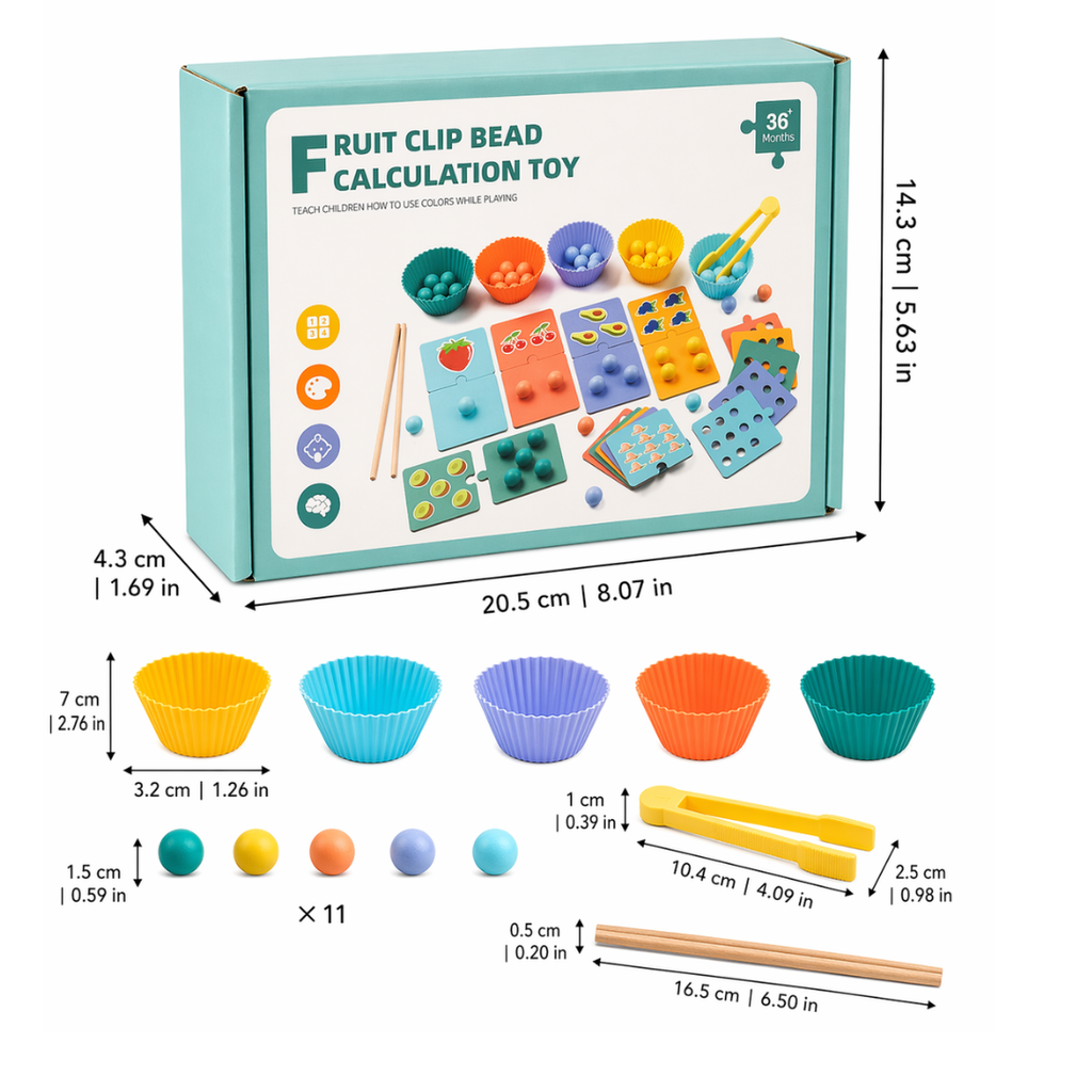 Wooden Math and Sorting Set for Little Learners