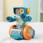 Transparent Gear Robot Toy with Lights, Music and Motion Fun - main product image