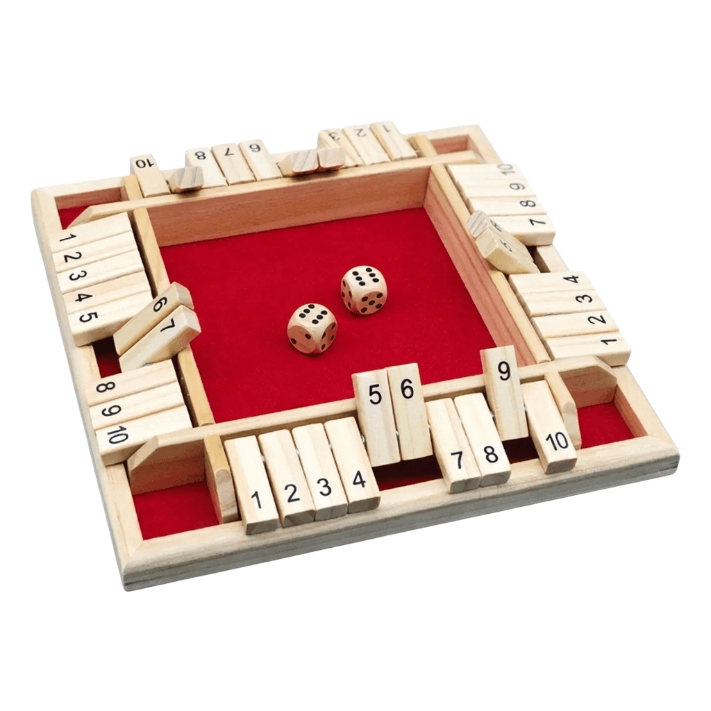 Wooden Number Tile Game for Family Math and Strategy Play