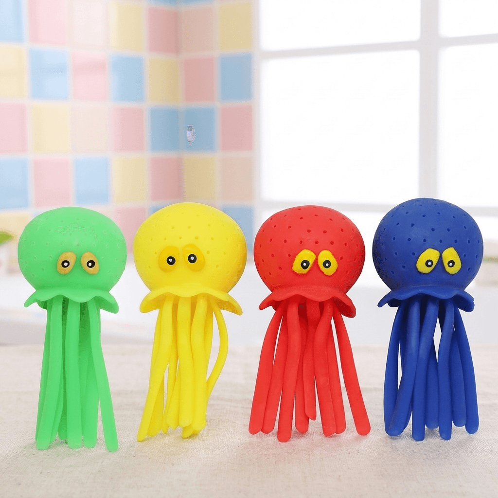 Soft Octopus Sponge Toy for Bath Time Fun and Stress Relief