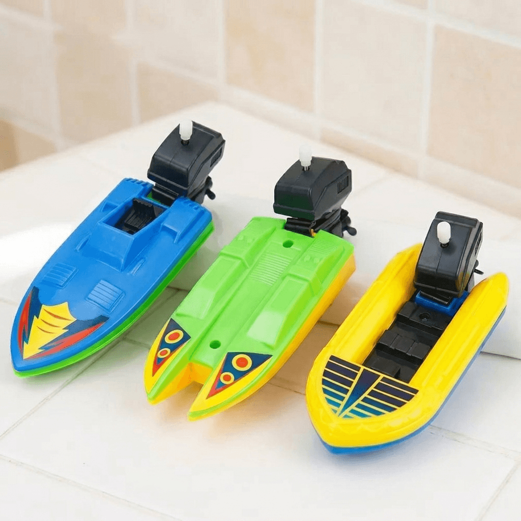 Wind Up Speed Boat Toy for Bath Time and Pool Play - main product image
