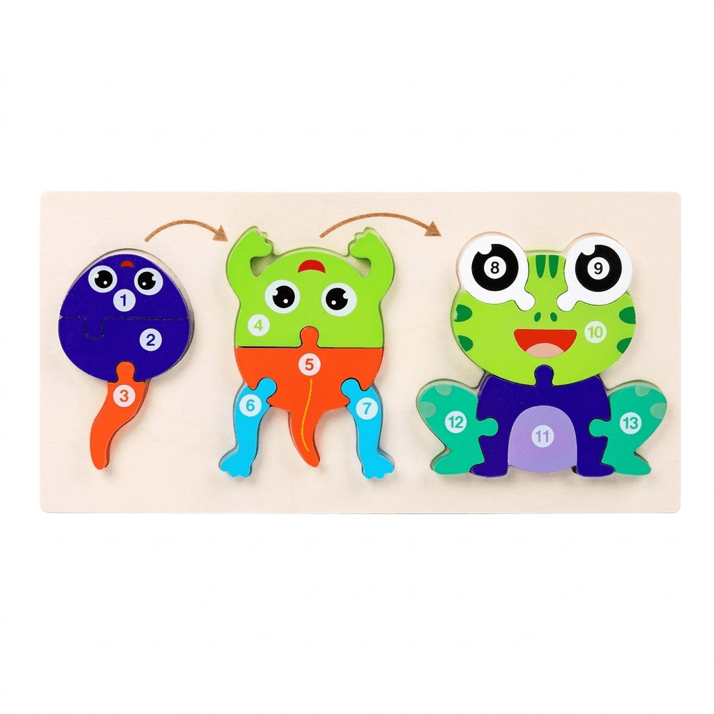 Wooden Life Cycle Puzzle Set for Curious Little Learners