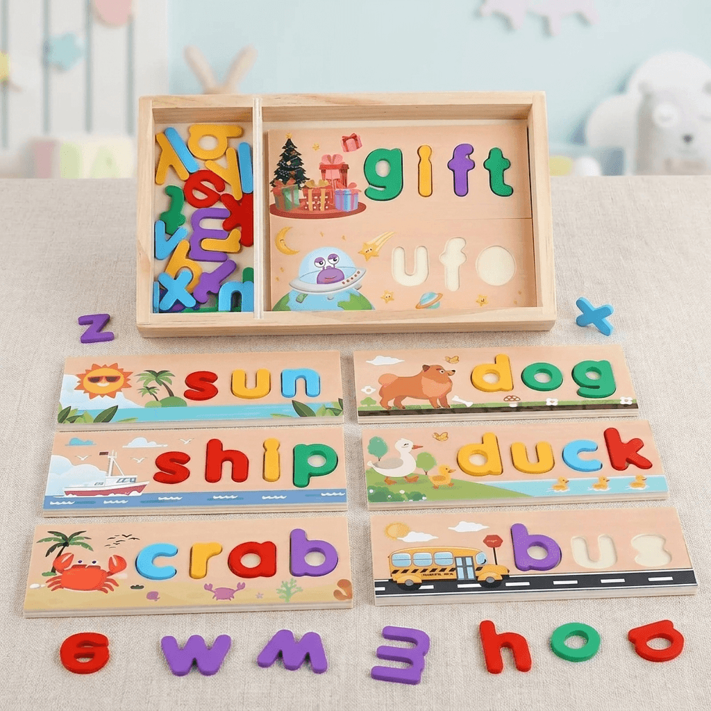 Montessori Word Board for Color Recognition and Spelling - main product image