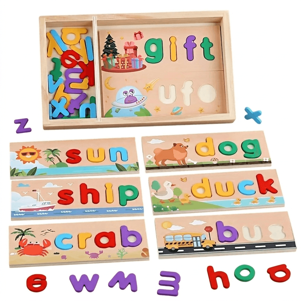 Montessori Word Board for Color Recognition and Spelling