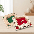 Wooden Number Tile Game for Family Math and Strategy Play