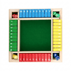 Wooden Number Tile Game for Family Math and Strategy Play - main product image