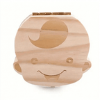 Natural Wooden Tooth Holder for Sweet Family Keepsakes - main product image