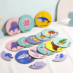 Wooden Animal Puzzle Cards for Early Learning Play - main product image