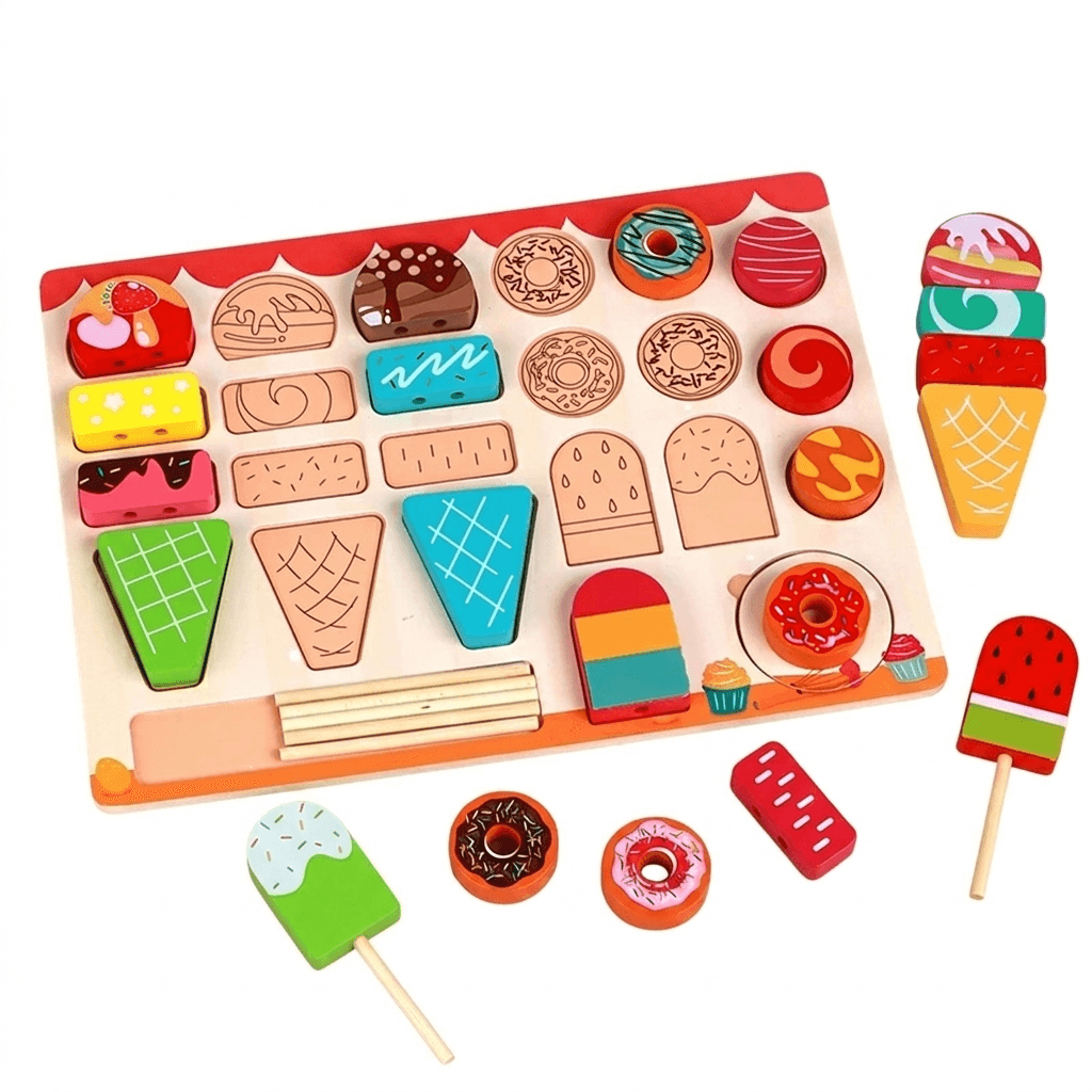 Wooden Dessert Maker Set for Creative Role Play