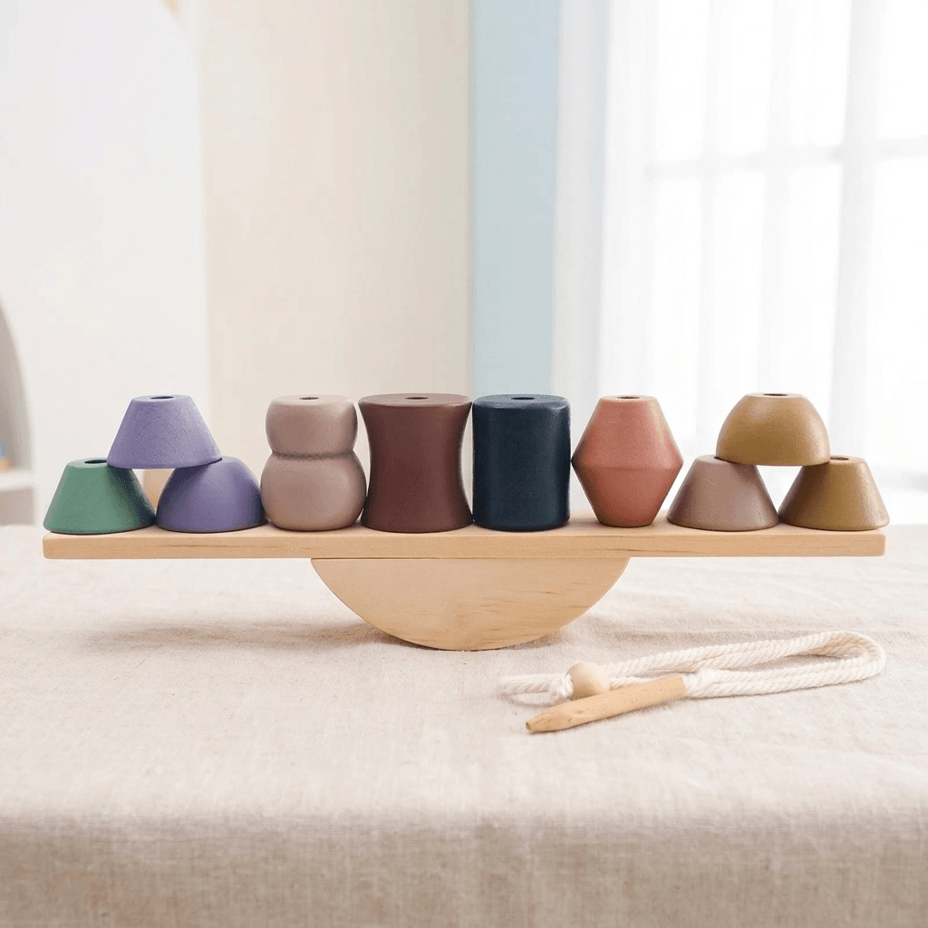 Wooden Stacking Toy for Balance, Learning and Calm Play