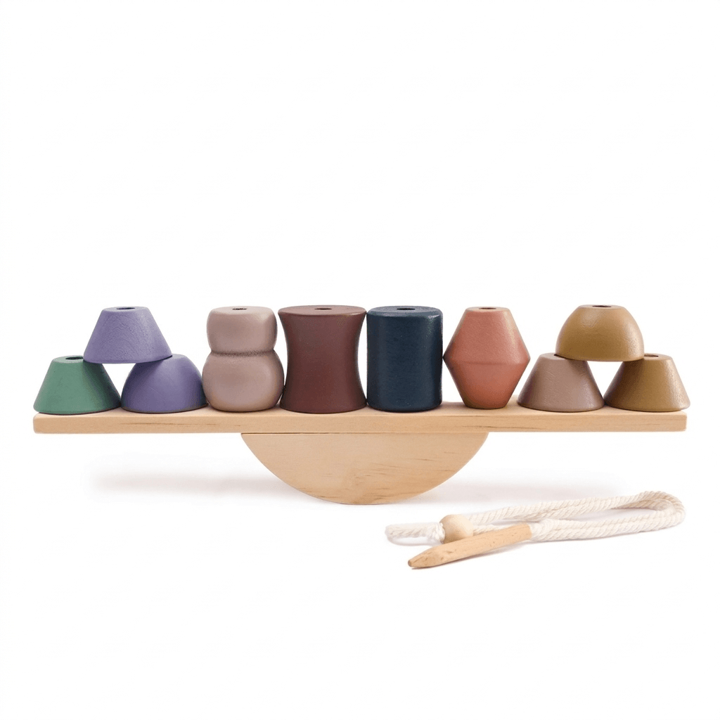 Wooden Stacking Toy for Balance, Learning and Calm Play