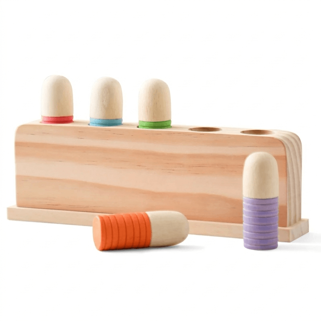 Montessori Wooden Toy for Color Play and Coordination