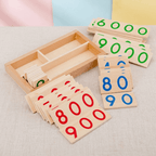 Wooden Montessori Number Cards for Early Math Learning