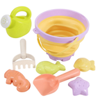 Summer Sand Toy Kit with Foldable Bucket and Fun Molds - main product image